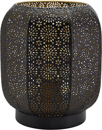 SECURIT Dekoleuchte MARRAKECH LP-MA-BL schwarz/gold, Akku, dimmbar