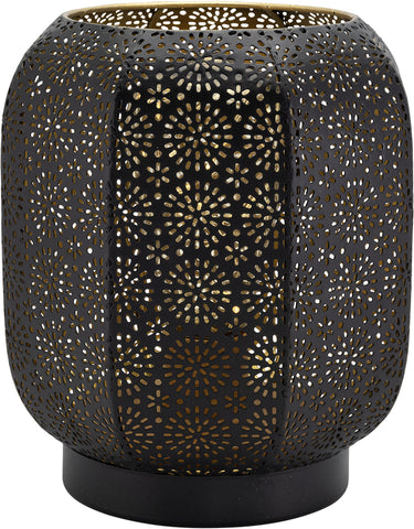 SECURIT Dekoleuchte MARRAKECH LP-MA-BL schwarz/gold, Akku, dimmbar