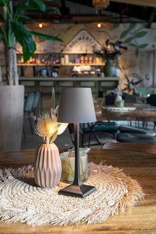 SECURIT Tischleuchte MILANO LP-MI-BL-TP grau, Akku, dimmbar