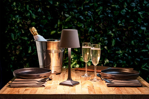 SECURIT Tischleuchte MILANO LP-MI-BL-TP grau, Akku, dimmbar