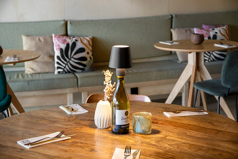 SECURIT Flaschenleuchte PARIS LP-PA-BL schwarz, Akku, dimmbar