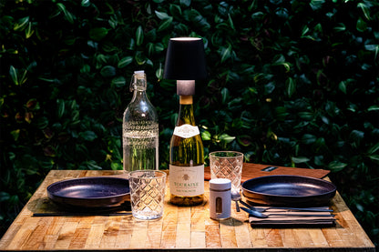 SECURIT Flaschenleuchte PARIS LP-PA-BL schwarz, Akku, dimmbar