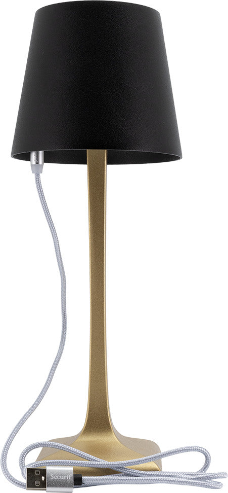 SECURIT Tischleuchte ROME LP-RO-GD-BL gold, Akku, dimmbar