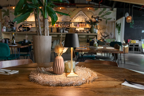 SECURIT Tischleuchte ROME LP-RO-GD-BL gold, Akku, dimmbar