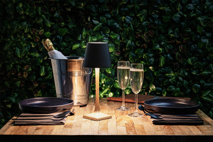 SECURIT Tischleuchte ROME LP-RO-GD-BL gold, Akku, dimmbar