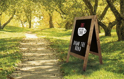 SECURIT Gehwegtafel m. Holzrahmen SBS-N-135 131x72.2x72cm