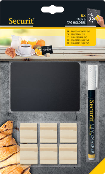 SECURIT Aufsteller Wood A7 TAG-HLD-TE teak 74x105mmm