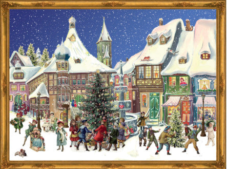 SELLMER Adventskalender RS784 Bergdorf 35,5x26,5cm