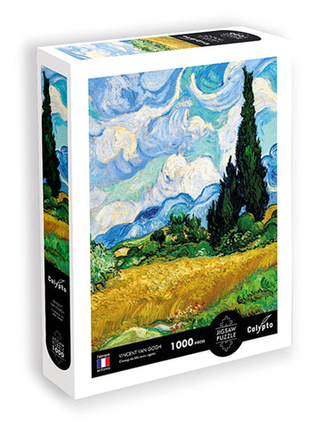 PZ 1000PCS OEUVRE D'ART CHAMP DE BLE AVEC CYPRES VINCENT VAN