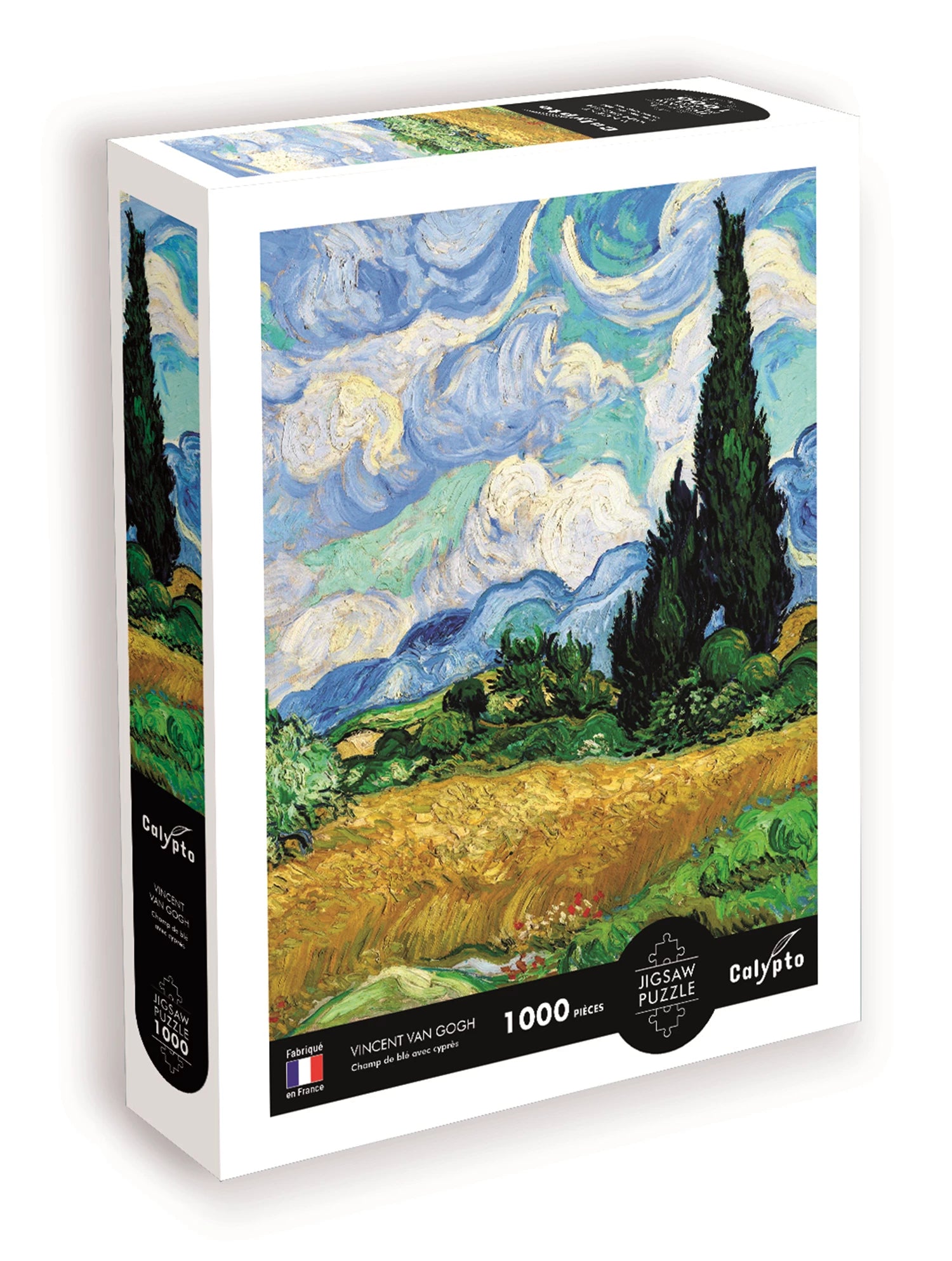 PZ 1000PCS OEUVRE D'ART CHAMP DE BLE AVEC CYPRES VINCENT VAN