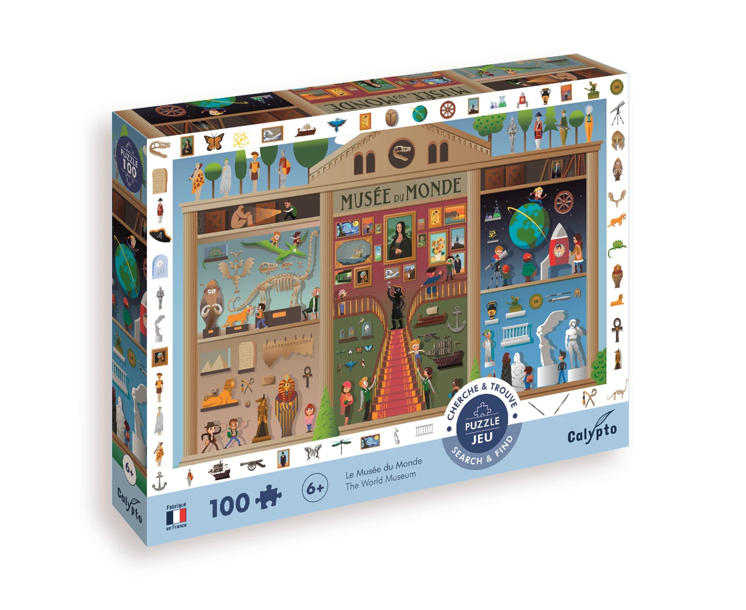 PZ 100PCS CHERCHE ET TROUVE LE MUSEE DU MONDE (ML)