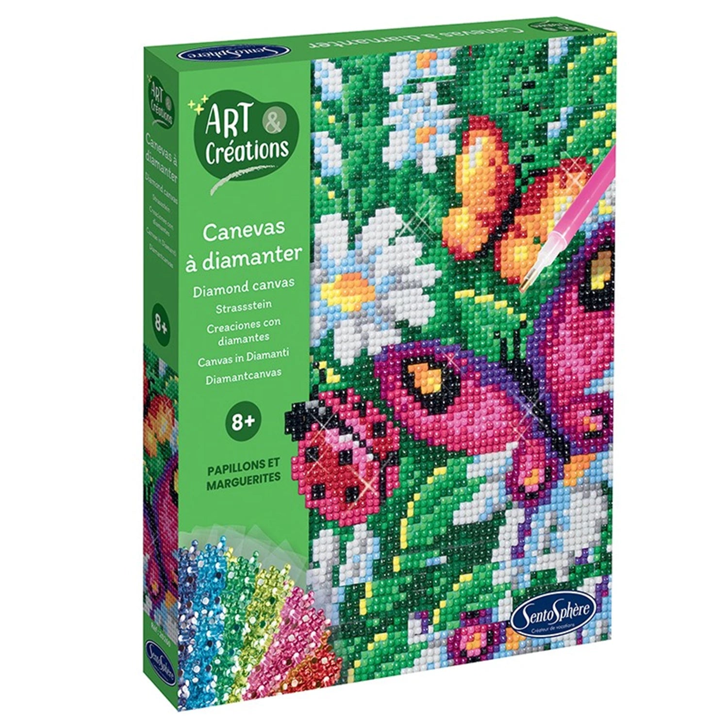 A&C DIAMOND-CANVAS SCHMETTERLINGE & GÄNSEBLÜMCHEN (FR-DE-IT-