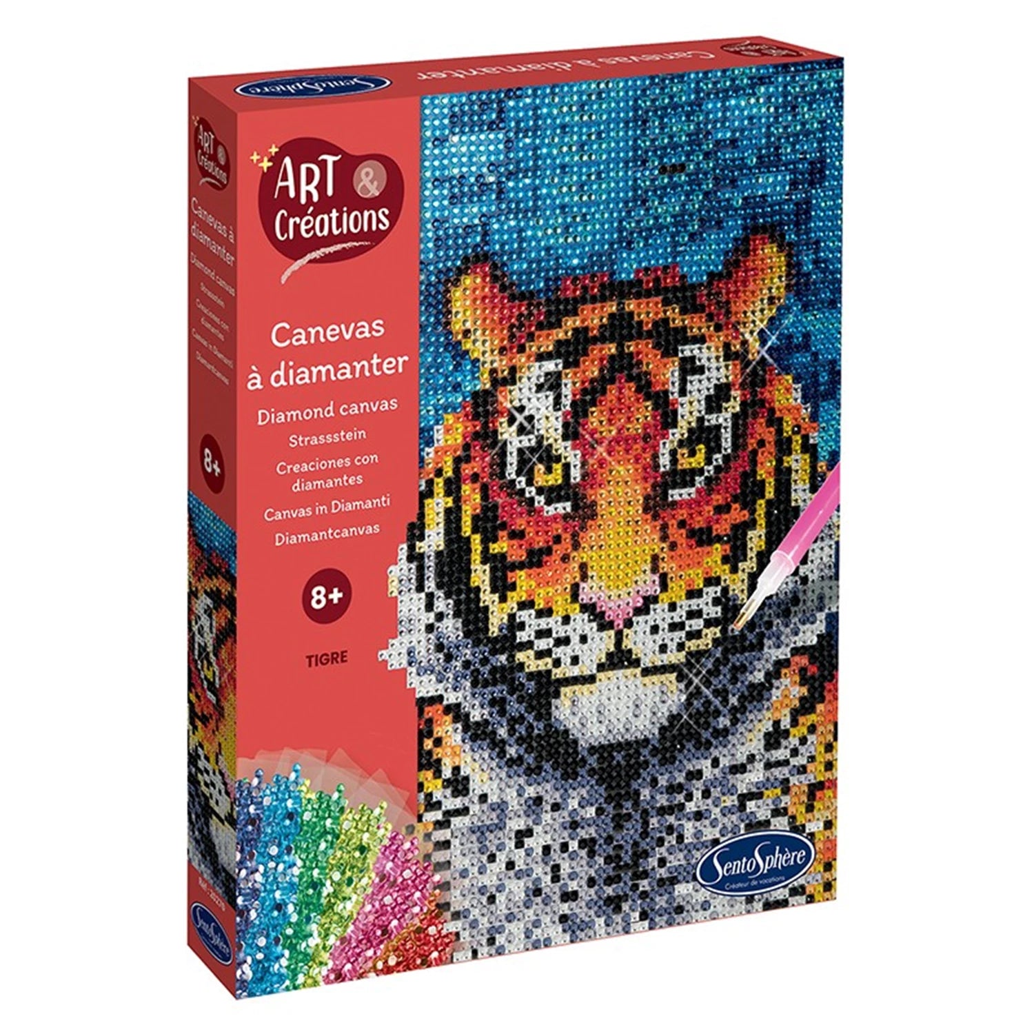 A&C DIAMOND-CANVAS TIGER (FR-DE-IT-EN-ES-NL-PT)