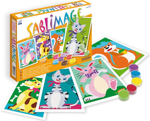 SANDBILDER SÜSSE TIERE (FR-DE-IT-EN-ES-NL)