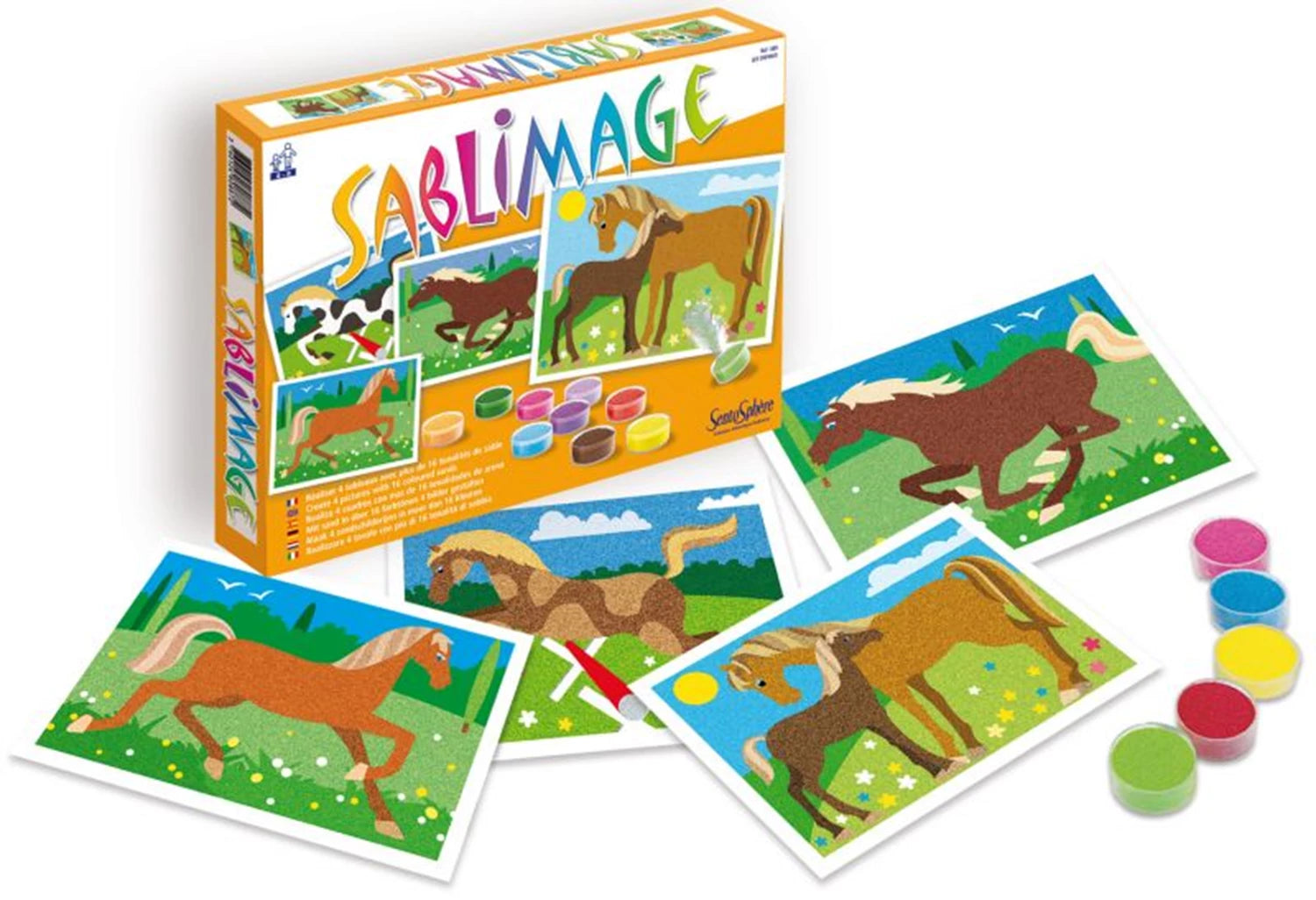 SANDBILDER PFERDE (FR-DE-IT-EN-ES-NL)