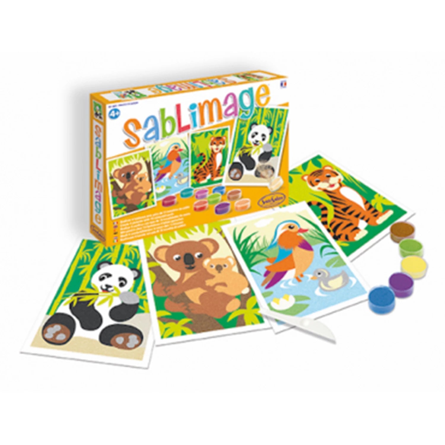 SANDBILDER GEFÄHRDETE TIERE (FR-DE-IT-EN-ES-NL)