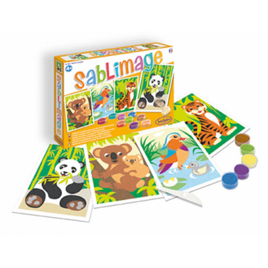 SANDBILDER GEFÄHRDETE TIERE (FR-DE-IT-EN-ES-NL)