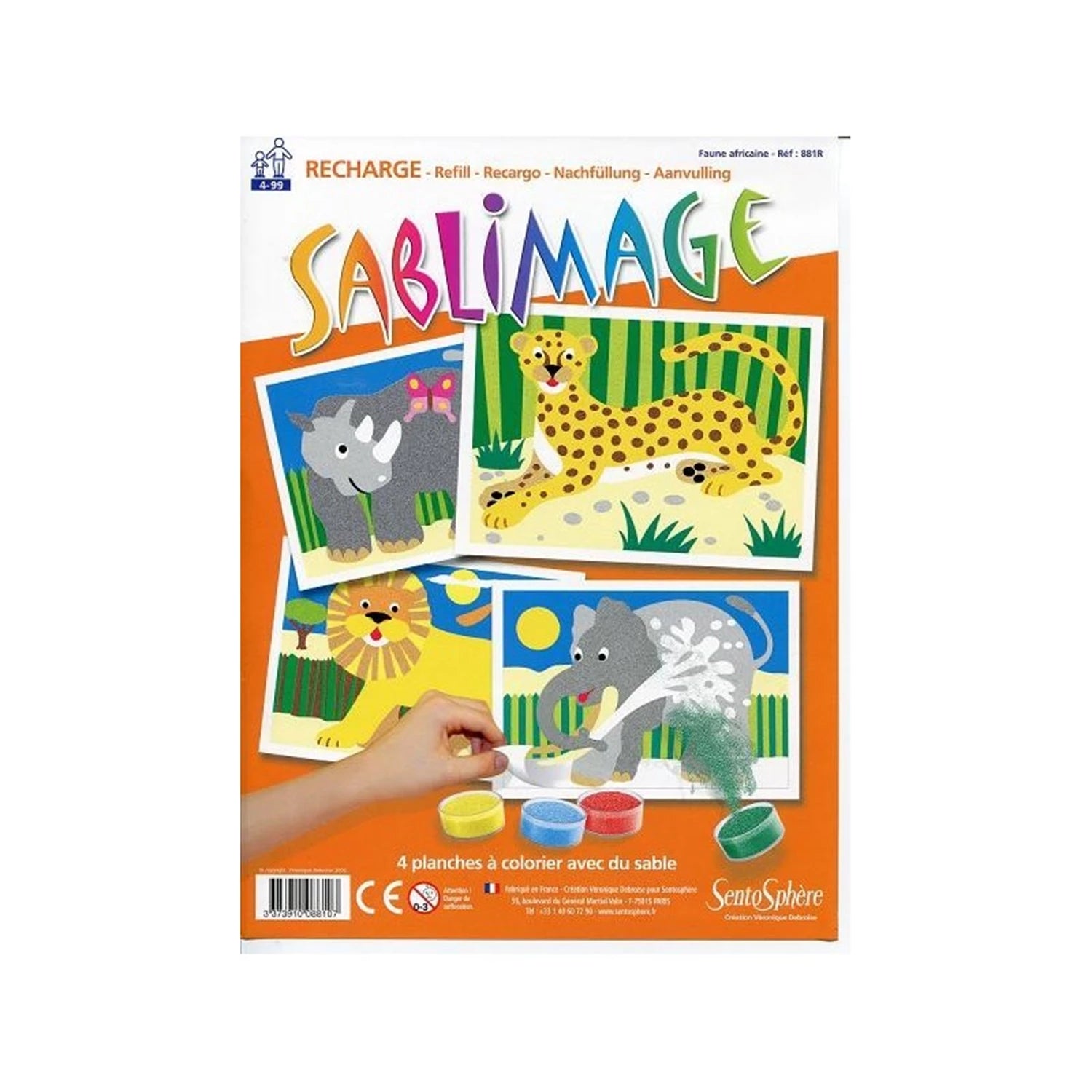 NACHFÜLLPACK SANDBILDER AFRIKANISCHE TIERE (ML)