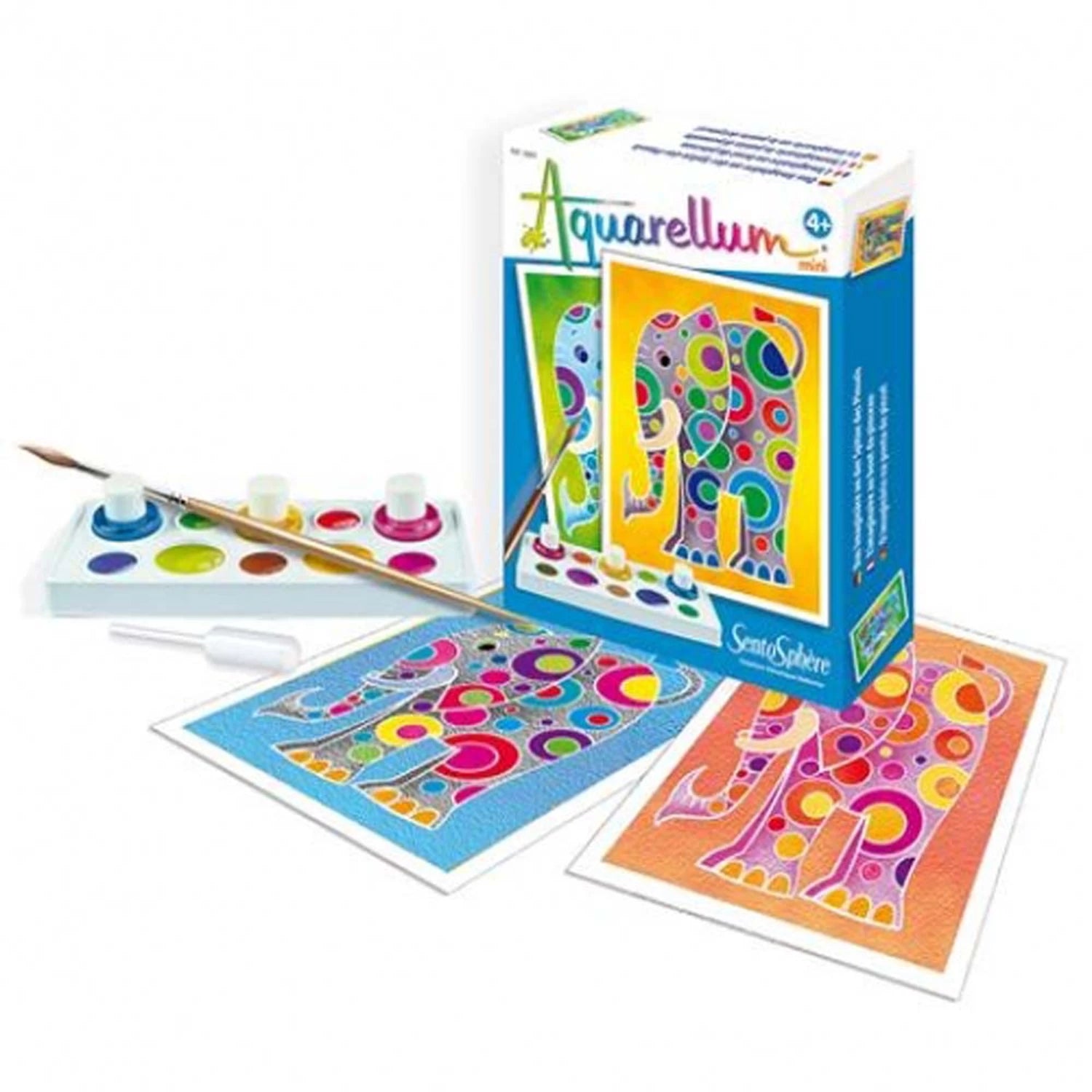 AQUARELLUM MINI ELEFANTEN (FR-DE-IT-EN-ES-NL)