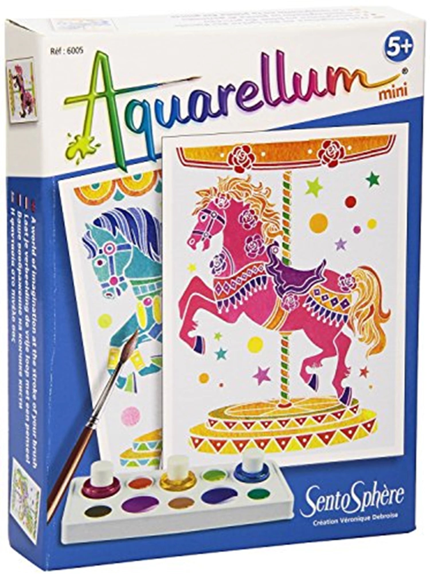 AQUARELLUM MINI PFERDE (FR-DE-IT-EN-ES-NL)