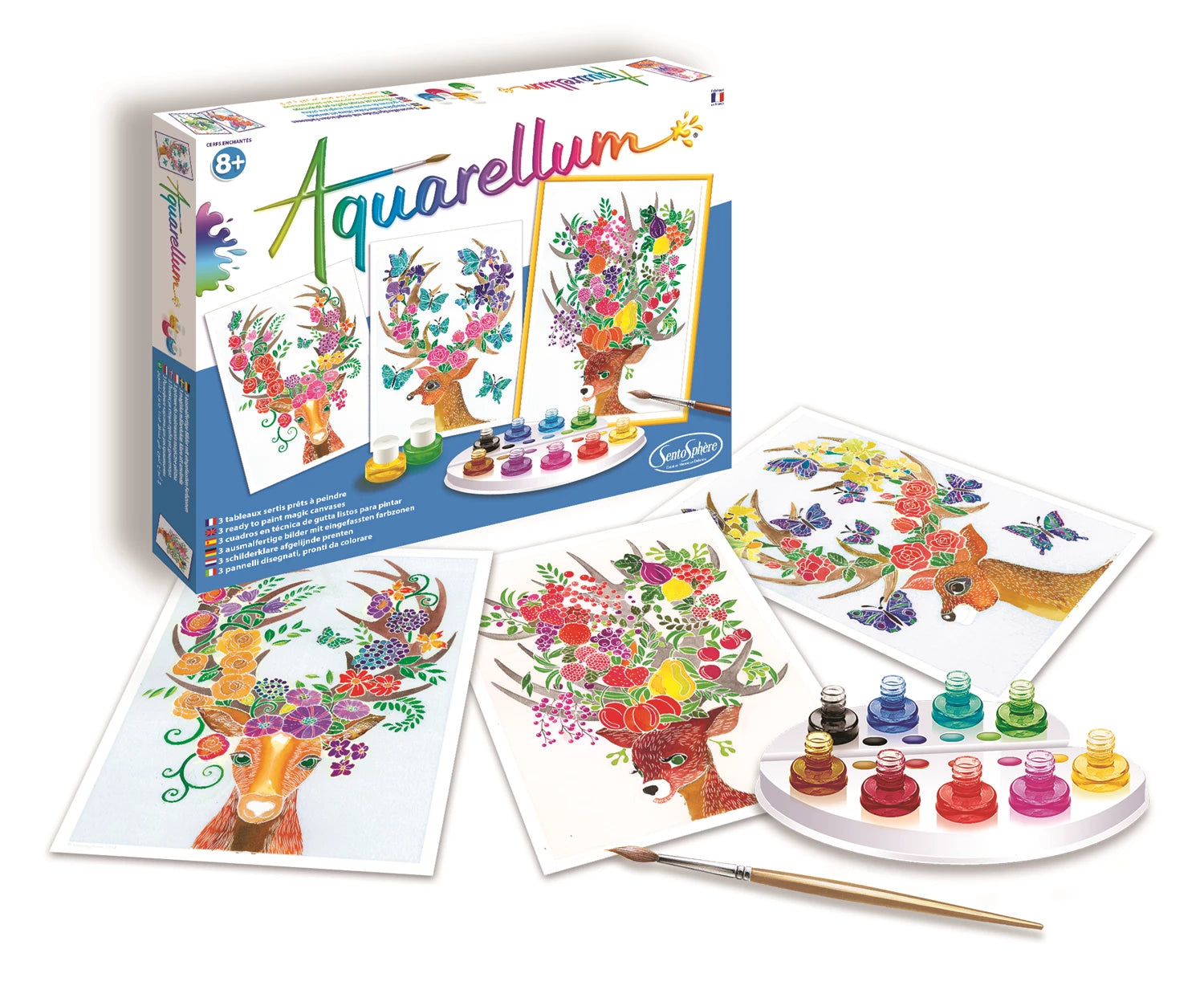 AQUARELLUM GM 3T VERZAUBERTE HIRSCHE (FR-DE-IT-EN-ES-NL)