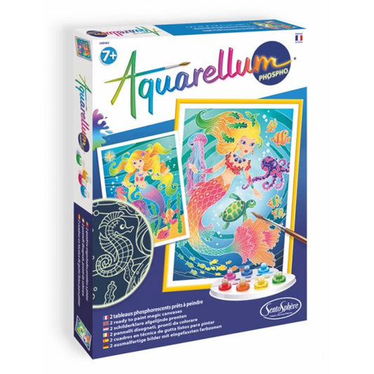 AQUARELLUM FLUO MEERJUNGFRAUEN (FR-DE-IT-EN-ES-NL)