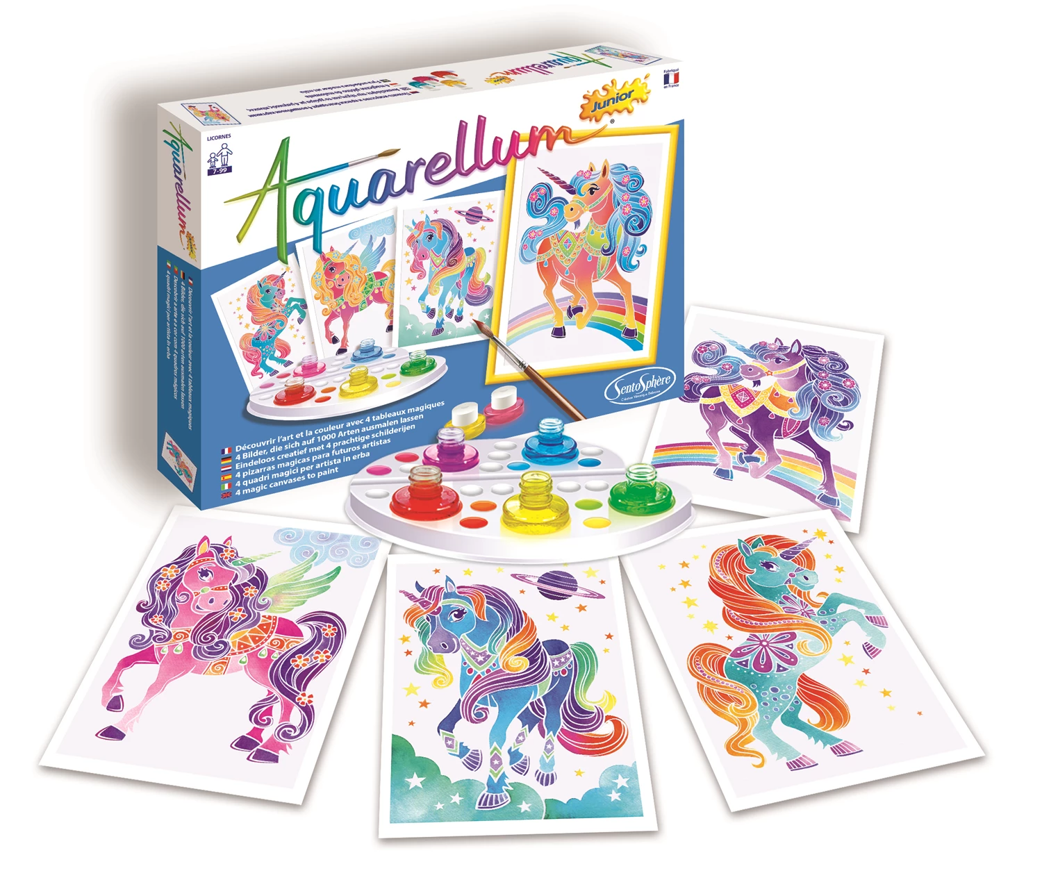 AQUARELLUM JR 4T EINHÖRNER (FR-DE-IT-EN-ES-NL)