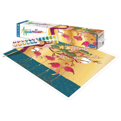 AQUARELLUM GEANT FLAMINGOS (FR-DE-IT-EN-ES-NL)