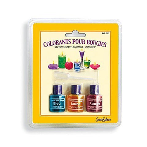 COLORANTS BOUGIES BLEU ROUGE JAUNE