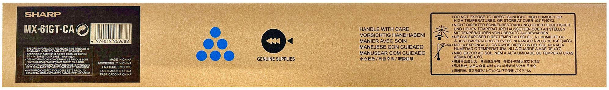 SHARP Toner cyan MX-61GTCA MX-2630N 24'000 S.