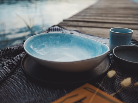 mumix - Brisa Pasta Bowl - Ocean-blue glow, generous capacity 🌊🍽️