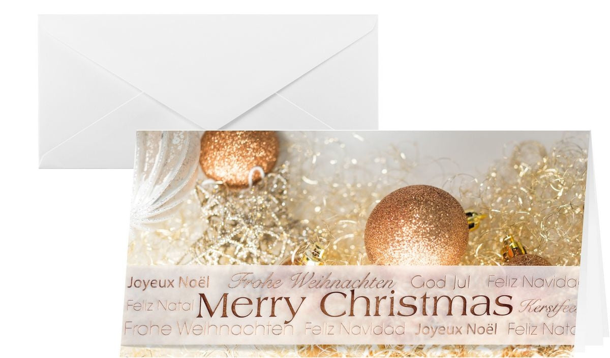 SIGEL Weihnachts-Karten Christmas A4 DS029 Glitter 2/3 mit Umschlägen
