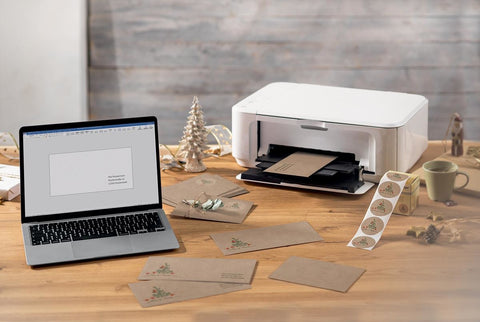 SIGEL Weihnachts-Umschlag 11x22cm DU255 Apples Kraftpapier 50 Stk