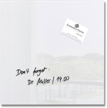 SIGEL Glas-Magnetboard GL158 weiss 300x300x15mm