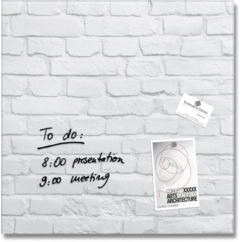 SIGEL Glas-Magnetboard GL164 avertum 480x480x15mm