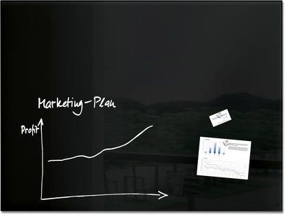 SIGEL Glas-Magnetboard GL210 schwarz 1200x900x15mm