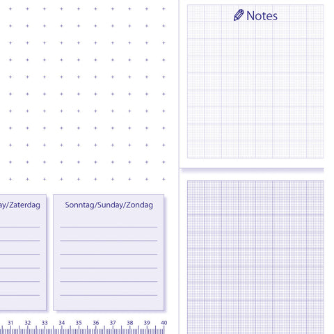 SIGEL Schreibunt. Lilac 3J.59.5x41cm HO355 weiss, D/E/NL, MO-SO 30Bl.