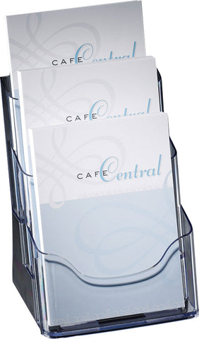 SIGEL Tischprospekthalter Acryl 3xA5 LH132 transparent 175x290x150mm