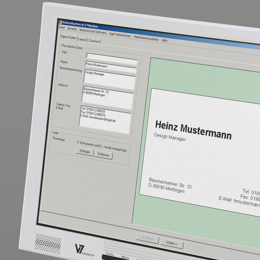 SIGEL Visitenkarten 85x55mm LP850 weiss, 225g doppels. 100 Stück