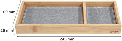 SIGEL Zubehörablage Eyestyle SA205 bambus/hellgrau 11x25cm