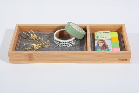 SIGEL Zubehörablage Eyestyle SA205 bambus/hellgrau 11x25cm