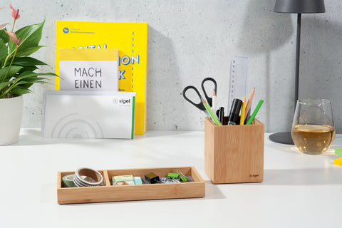 SIGEL Zubehörablage Eyestyle SA206 bambus/hellblau 11x25cm