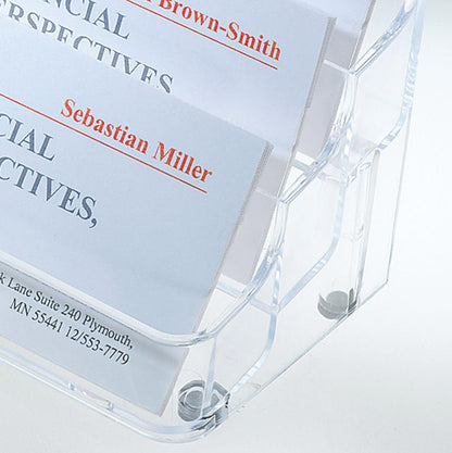 SIGEL Visitenkarten-Aufsteller VA130 transp.,f. 3x70 Karten 94x85mm