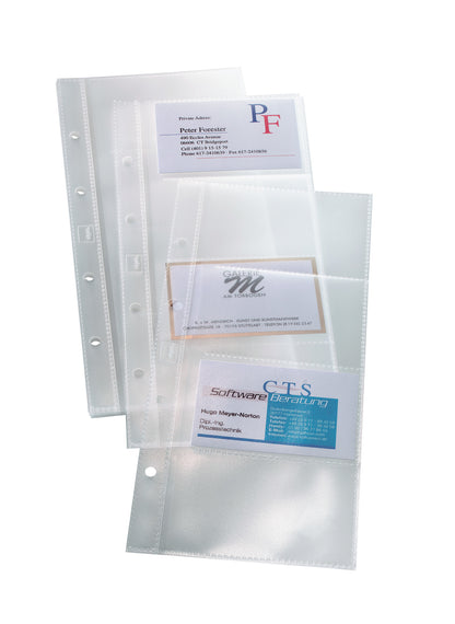 SIGEL Visitenk.-Ringb.Hüllen 90x58mm VZ350 1-reihig, A-Z, 10 Stück