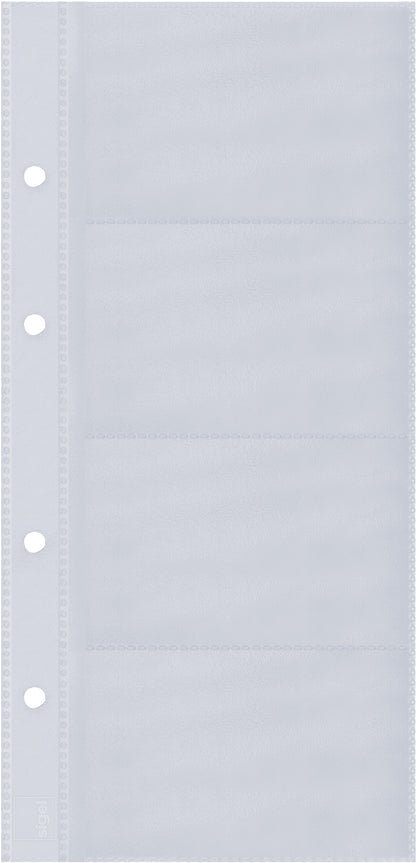 SIGEL Visitenk.-Ringb.Hüllen 90x58mm VZ350 1-reihig, A-Z, 10 Stück