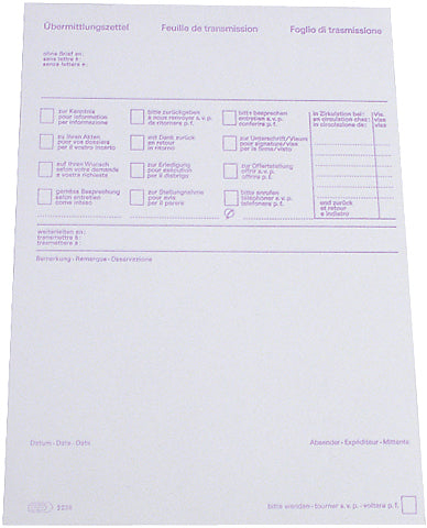 SIMPLEX Übermittlungslbock D/F/I A5 13223 60g 70 Blatt