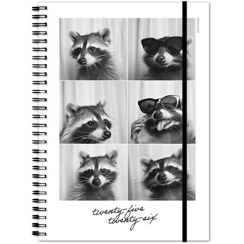 SIMPLEX Schüleragenda Emotions 25/26 500216.26 1W/2S 17M Racoon ML 14.8x21cm