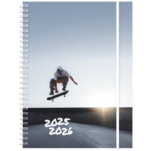 SIMPLEX Schüleragenda Emotions 25/26 500219.26 1W/2S 17M Skater ML 12x16.5cm