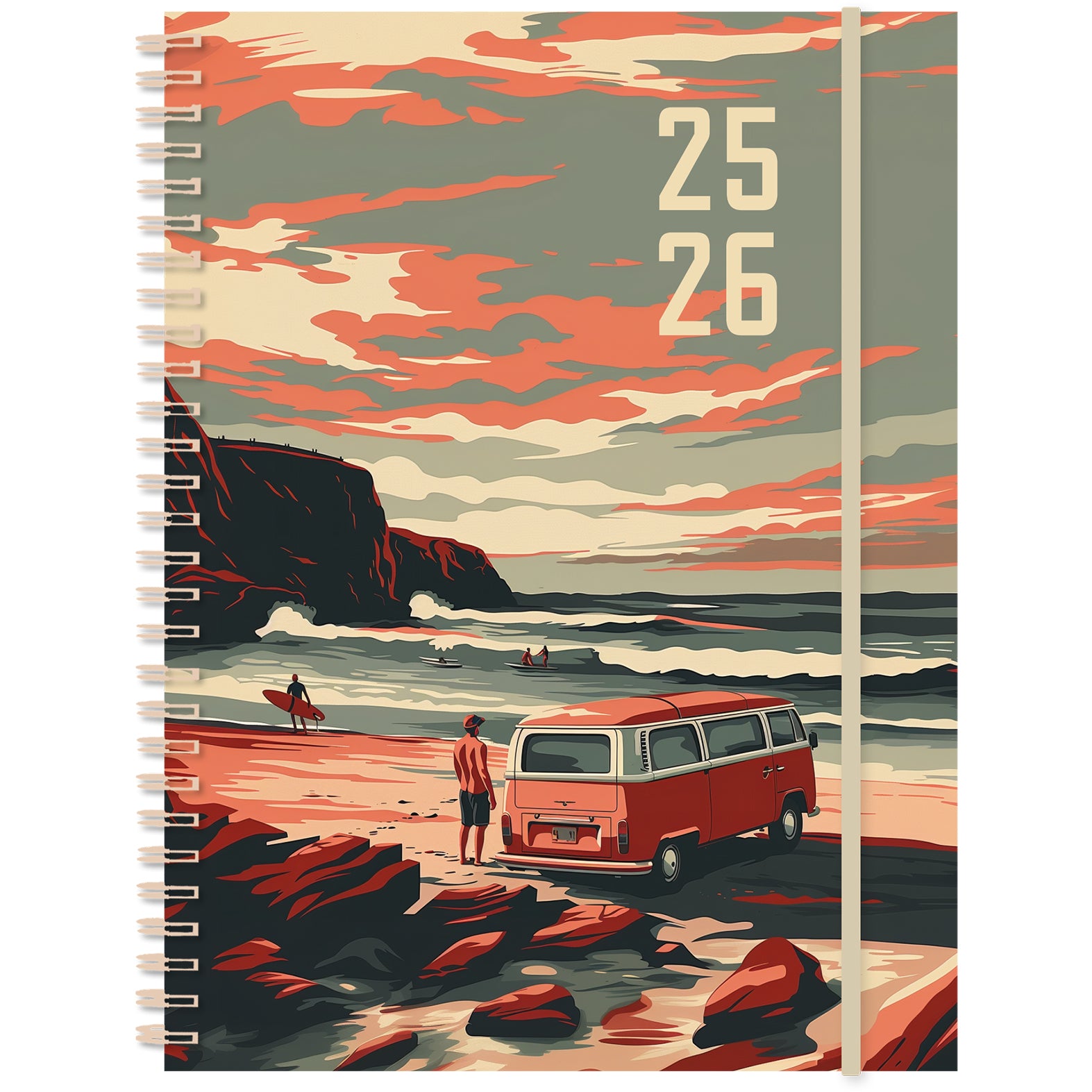 SIMPLEX Schüleragenda Emotions 25/26 500220.26 1W/2S 17M Wave ML 12x16.5cm