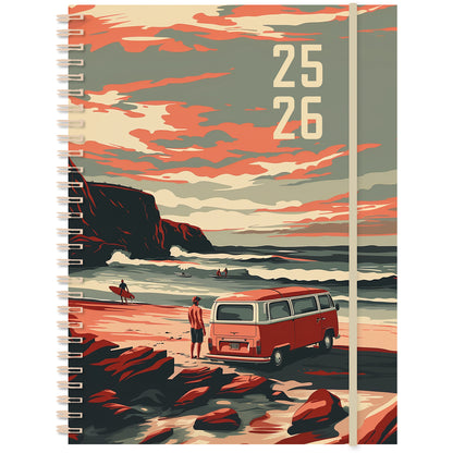 SIMPLEX Schüleragenda Emotions 25/26 500220.26 1W/2S 17M Wave ML 12x16.5cm